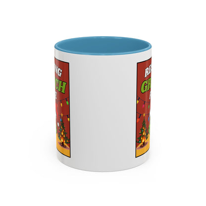 Resting Grinch Face Coffee Mug — Holiday Funny Christmas Mug