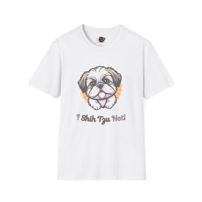 Cute Shih Tzu T-Shirt, Pet Lover Gift, Dog Mom Tee, Funny Dog Apparel, Unisex Softstyle Shirt
