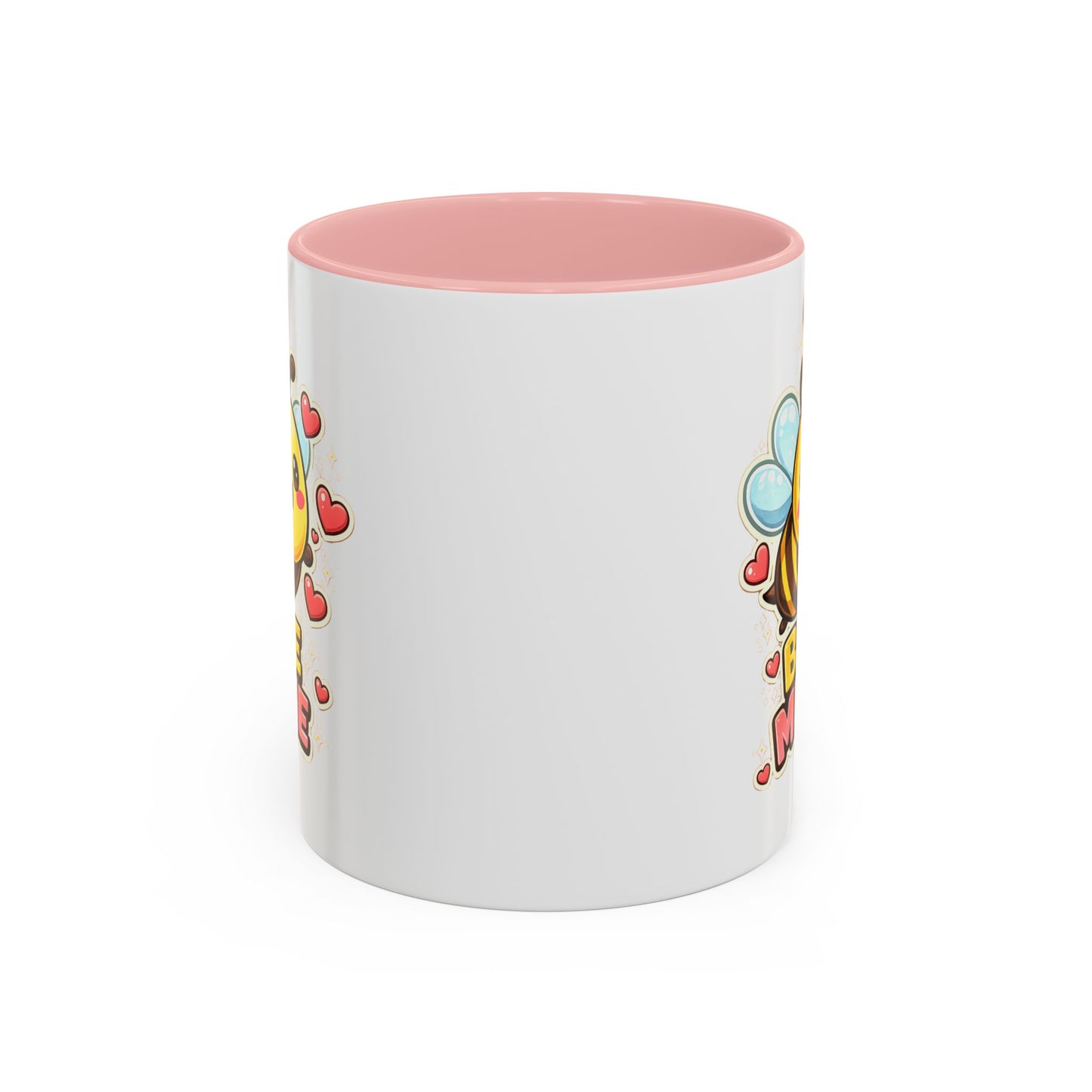 Bee Mine Accent Coffee Mug — Cute Valentine Bee Design
