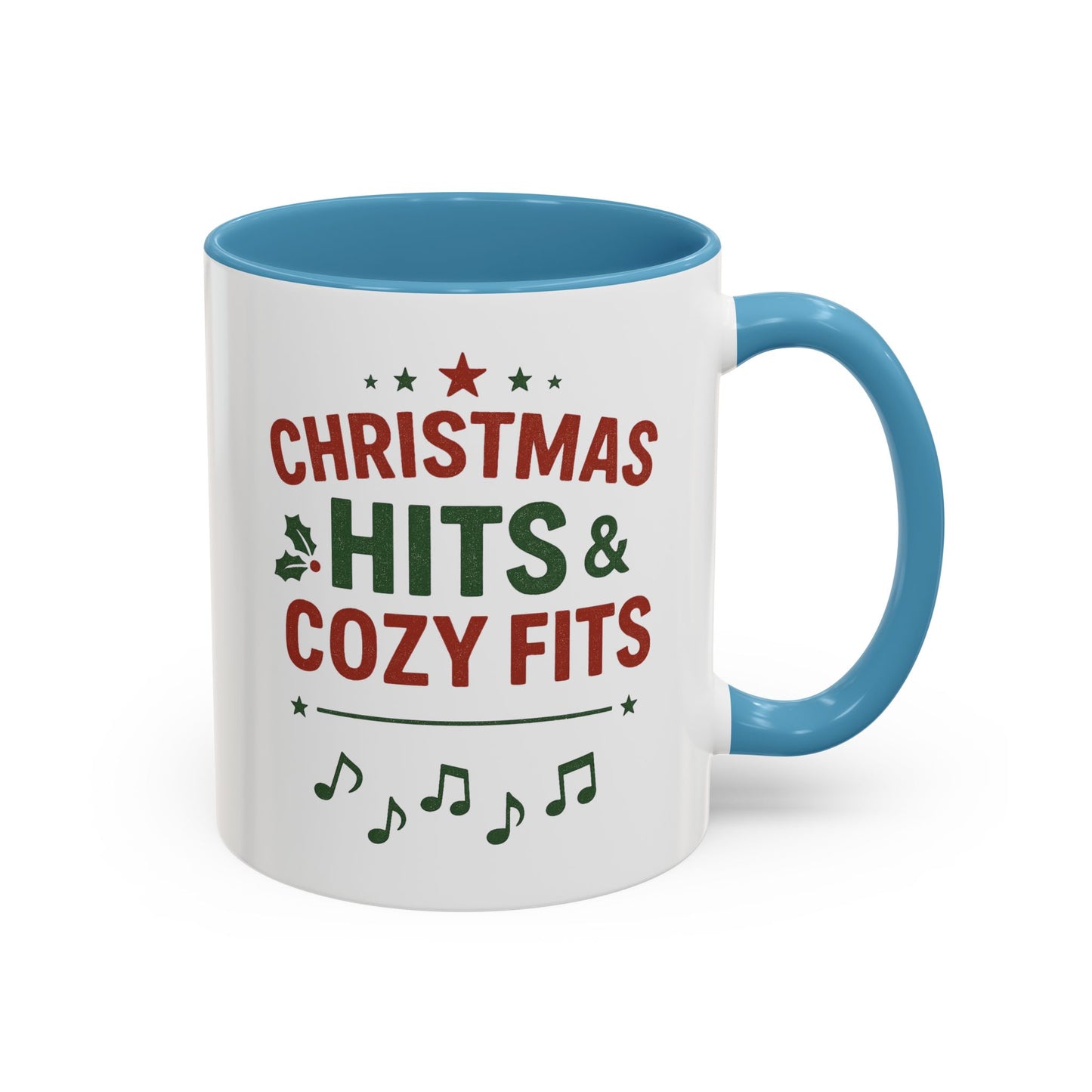 Christmas Hits & Cozy Fits Coffee Mug — Holiday Music & Cozy Outfit Gift