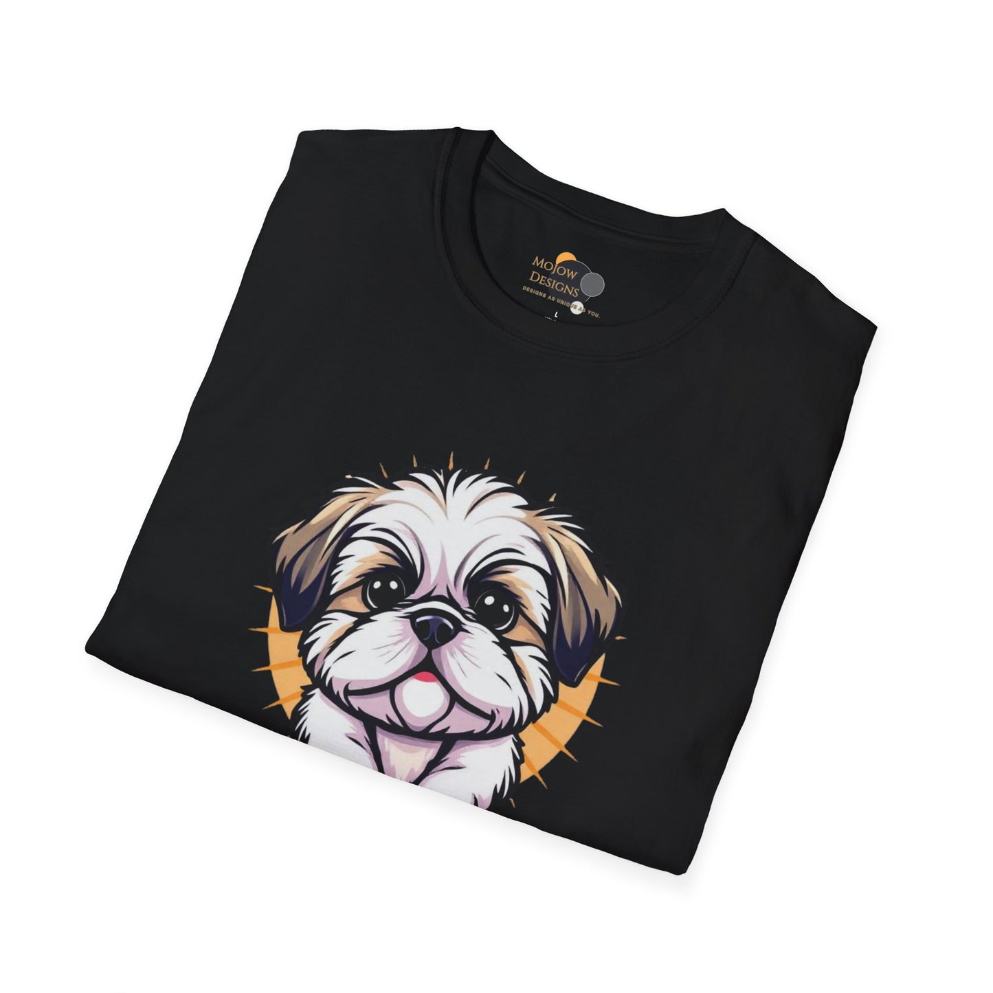 Cute Shih Tzu T-Shirt, Pet Lover Gift, Dog Mom Tee, Funny Dog Apparel, Unisex Softstyle Shirt