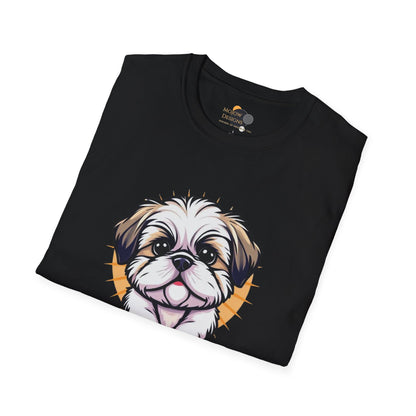 Cute Shih Tzu T-Shirt, Pet Lover Gift, Dog Mom Tee, Funny Dog Apparel, Unisex Softstyle Shirt
