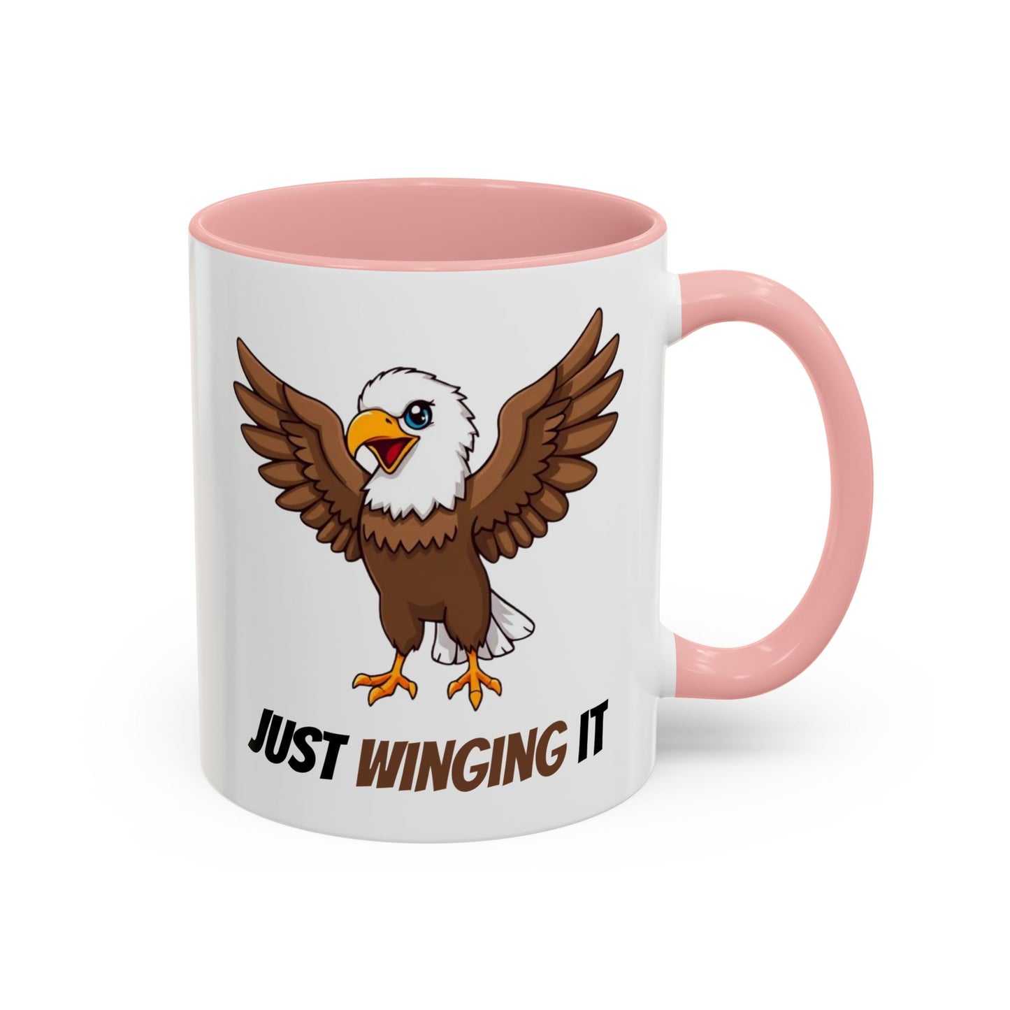 Just Winging It Coffee Mug - Fun Eagle Design, Motivational Mug, Perfect for Gifts, Coffee Lovers, Home Office, Quirky Drinkware