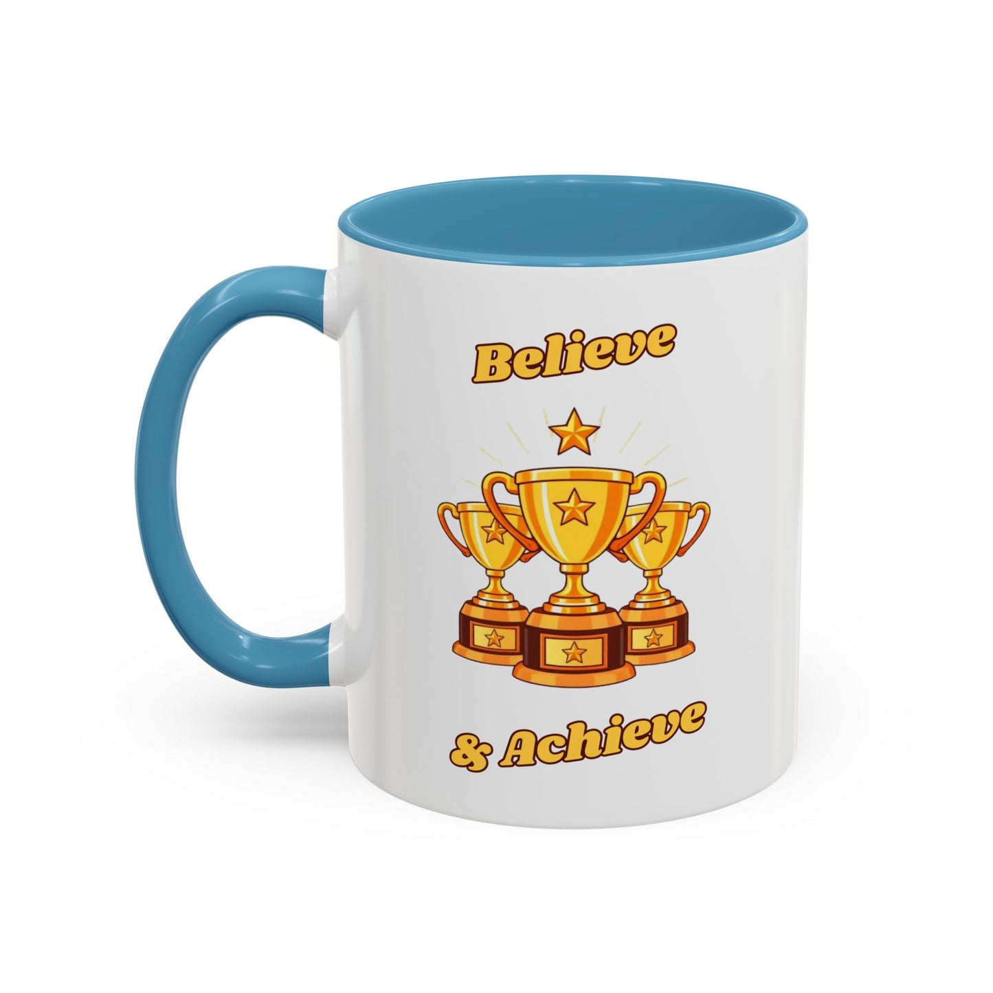 Award-Winning Coffee Mug, Believe & Achieve Cup, Motivational Gift for Winners, Sports, Achievements, Graduation