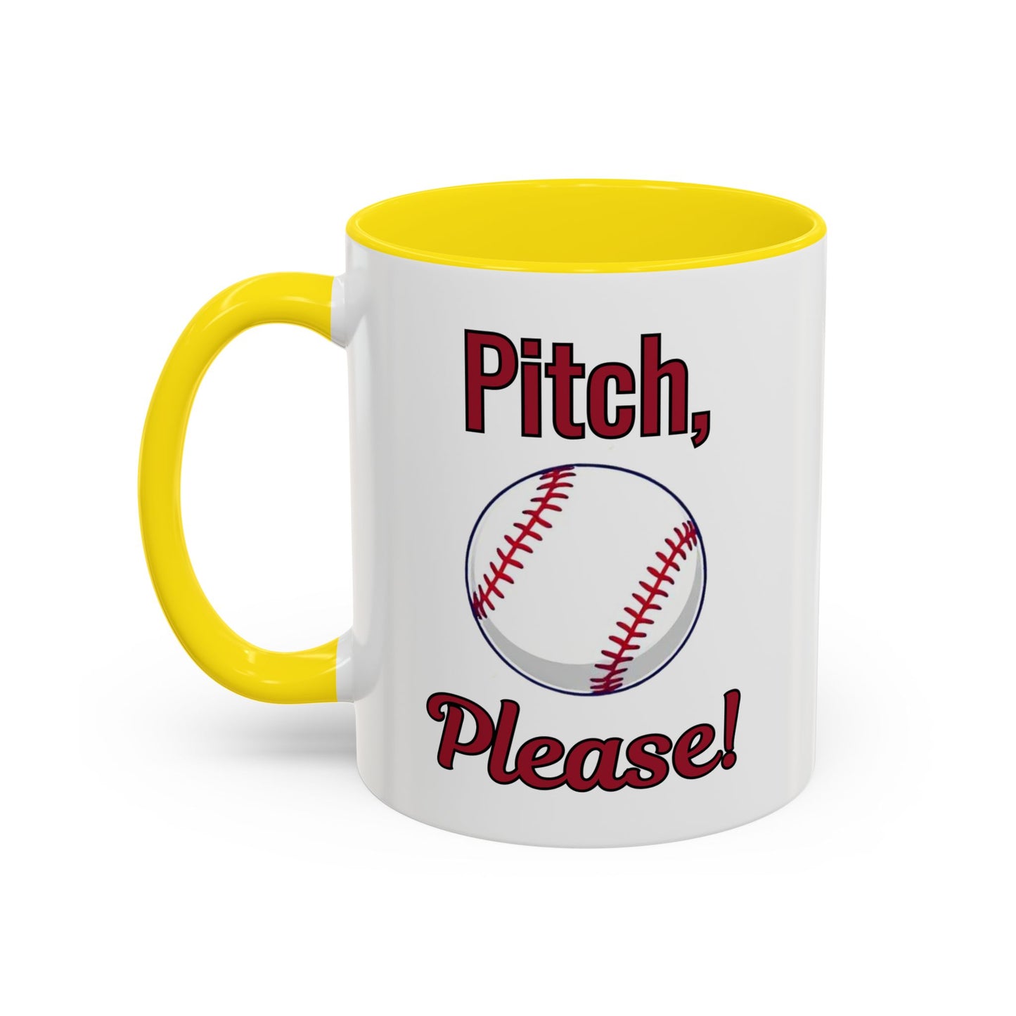Baseball-Themed Coffee Mug, Pitch Please! Mug, Sporty Gift for Baseball Fans, Fun Drinks for Game Day, Unique Coffee Cup