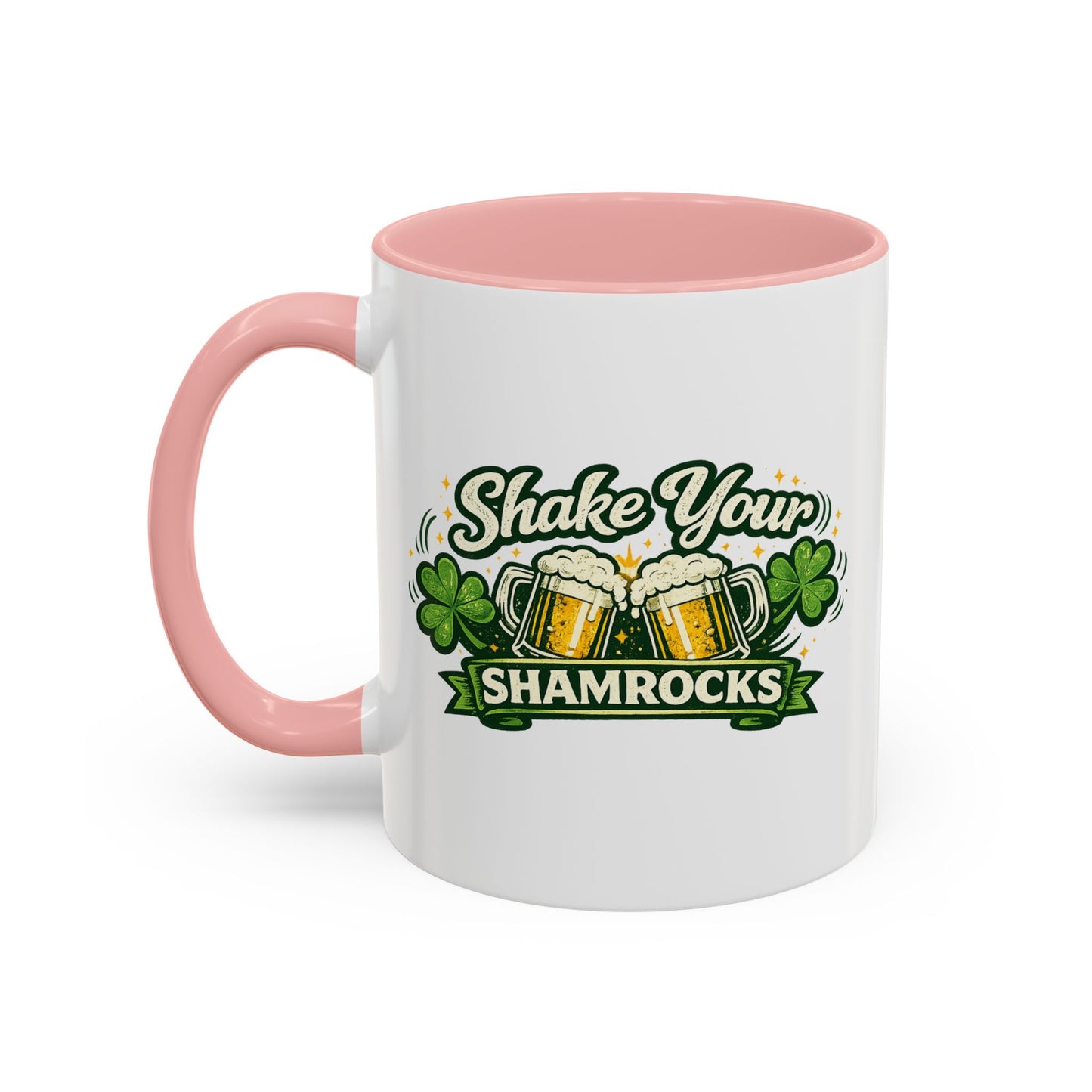 Shake Your Shamrocks Coffee Mug — St. Patrick's Day Beer & Shamrock Accent Mug
