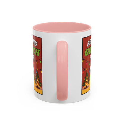 Resting Grinch Face Coffee Mug — Holiday Funny Christmas Mug