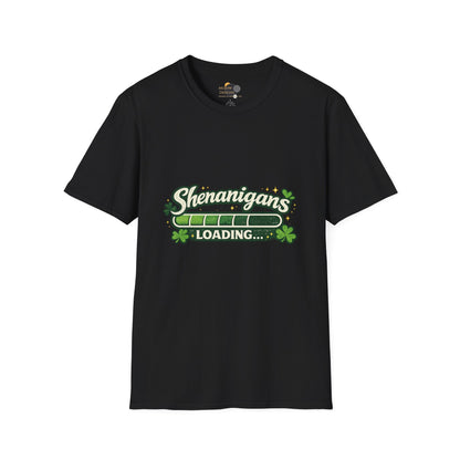Shenanigans Loading Shamrock T-Shirt — Funny St. Patrick’s Day Tee