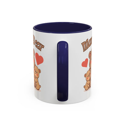 Mama Bear Accent Coffee Mug – Perfect Gift for Moms, Cute Bear Design, Tea or Coffee Lover, Mother’s Day, Birthday, Baby Shower
