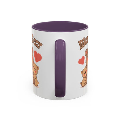 Mama Bear Accent Coffee Mug – Perfect Gift for Moms, Cute Bear Design, Tea or Coffee Lover, Mother’s Day, Birthday, Baby Shower