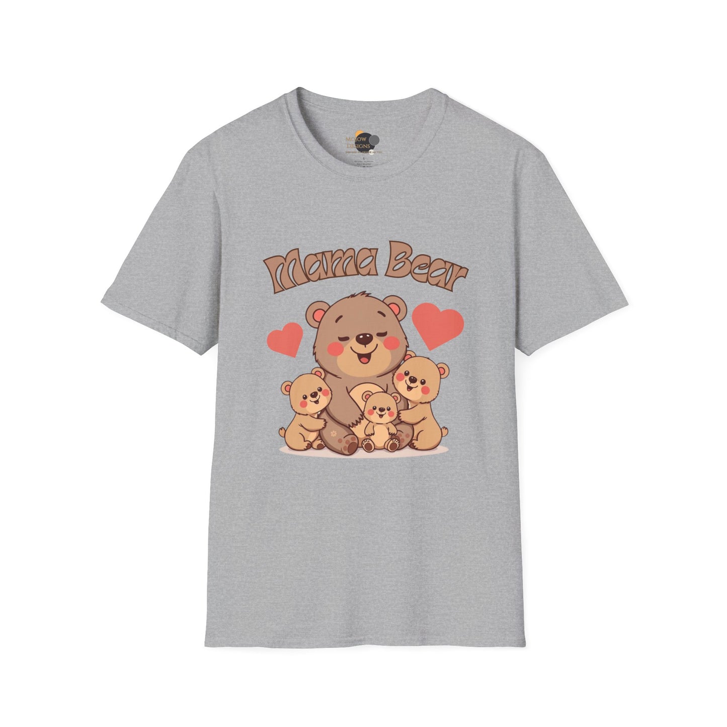 Mama Bear Family T-Shirt - Cute Graphic Tee for Moms, Perfect Gift for Mother's Day, Family Gatherings, Birthdays, Animal Lovers
