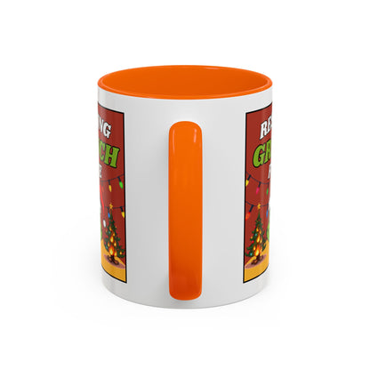 Resting Grinch Face Coffee Mug — Holiday Funny Christmas Mug