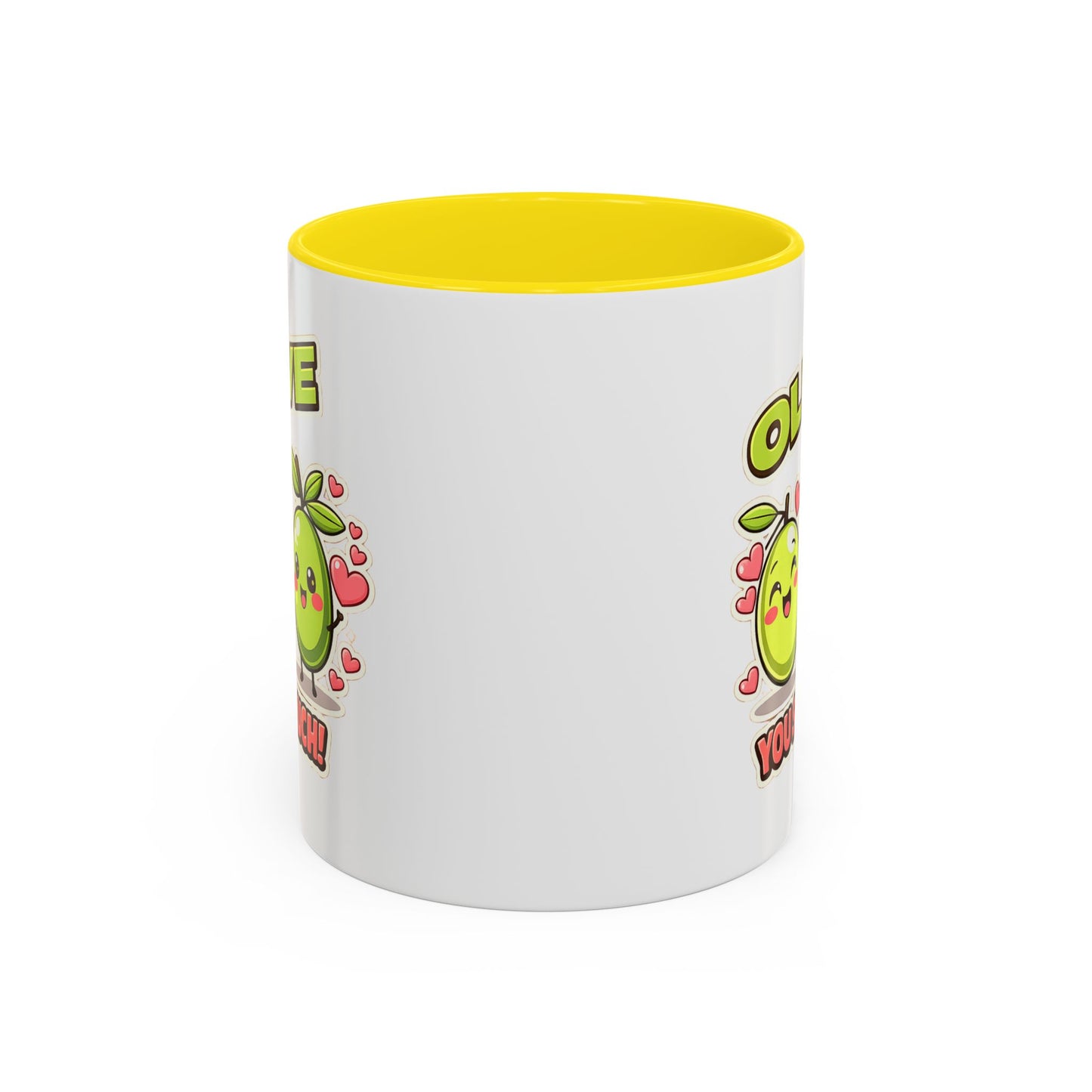 Olive You So Much Accent Coffee Mug, Valentines Day