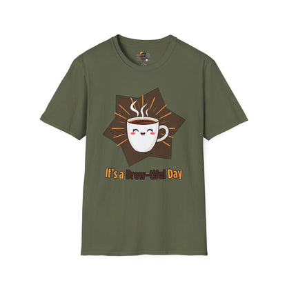Unisex Coffee Lover T-Shirt, It's a Brew-tiful Day Tee, Gift for Baristas, Cute Coffee Shirt, Casual Everyday Wear, Birthday Gift
