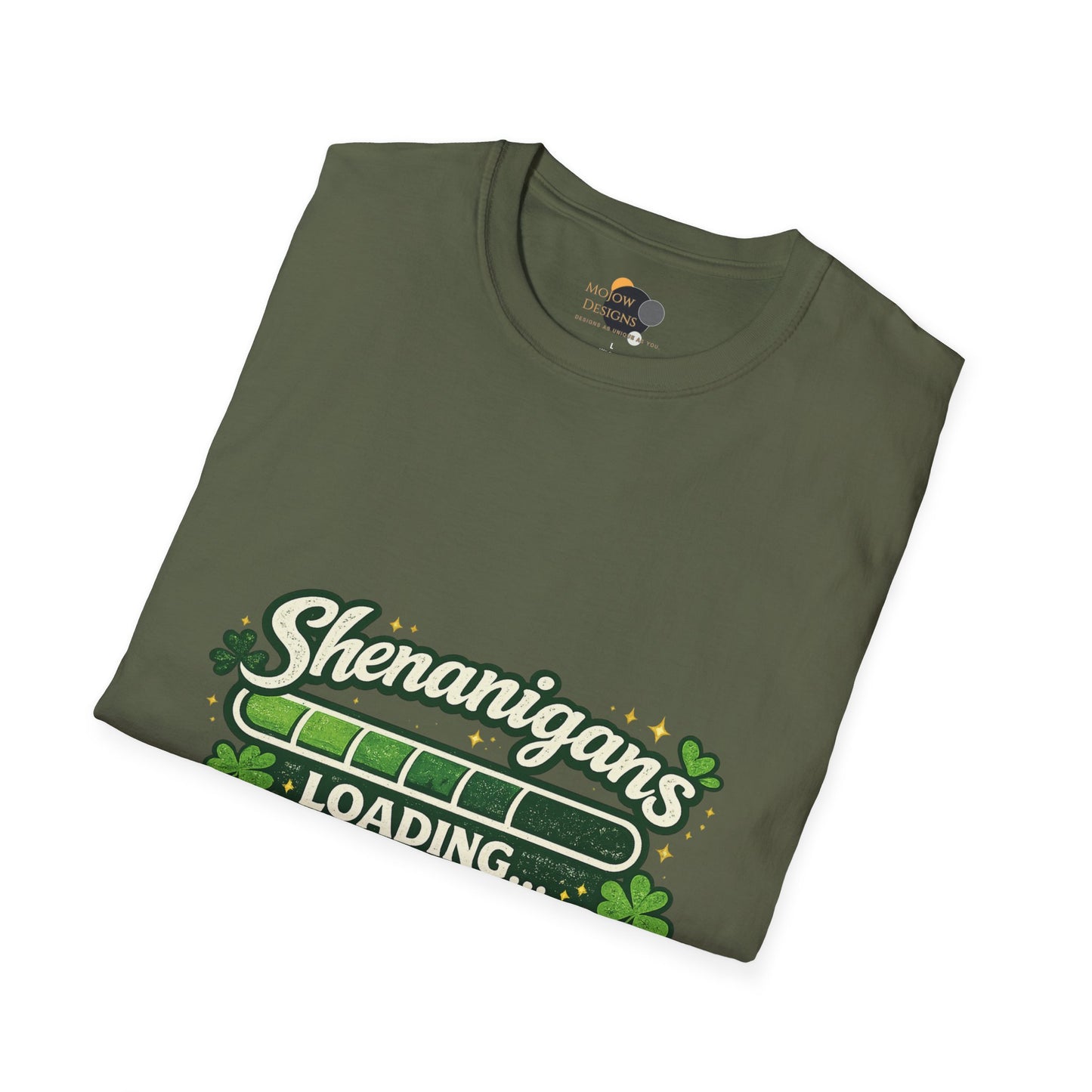 Shenanigans Loading Shamrock T-Shirt — Funny St. Patrick’s Day Tee