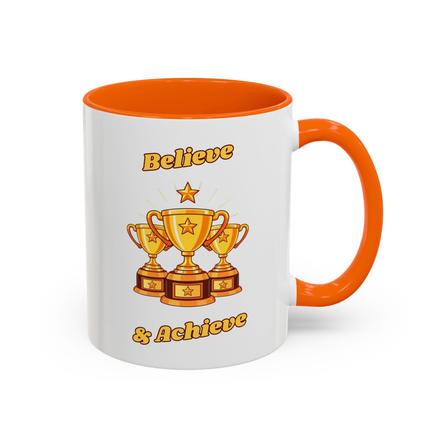 Award-Winning Coffee Mug, Believe & Achieve Cup, Motivational Gift for Winners, Sports, Achievements, Graduation