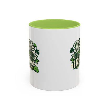 Kiss Me I’m Irish-ish Accent Coffee Mug — St. Patrick’s Day Shamrock Gift
