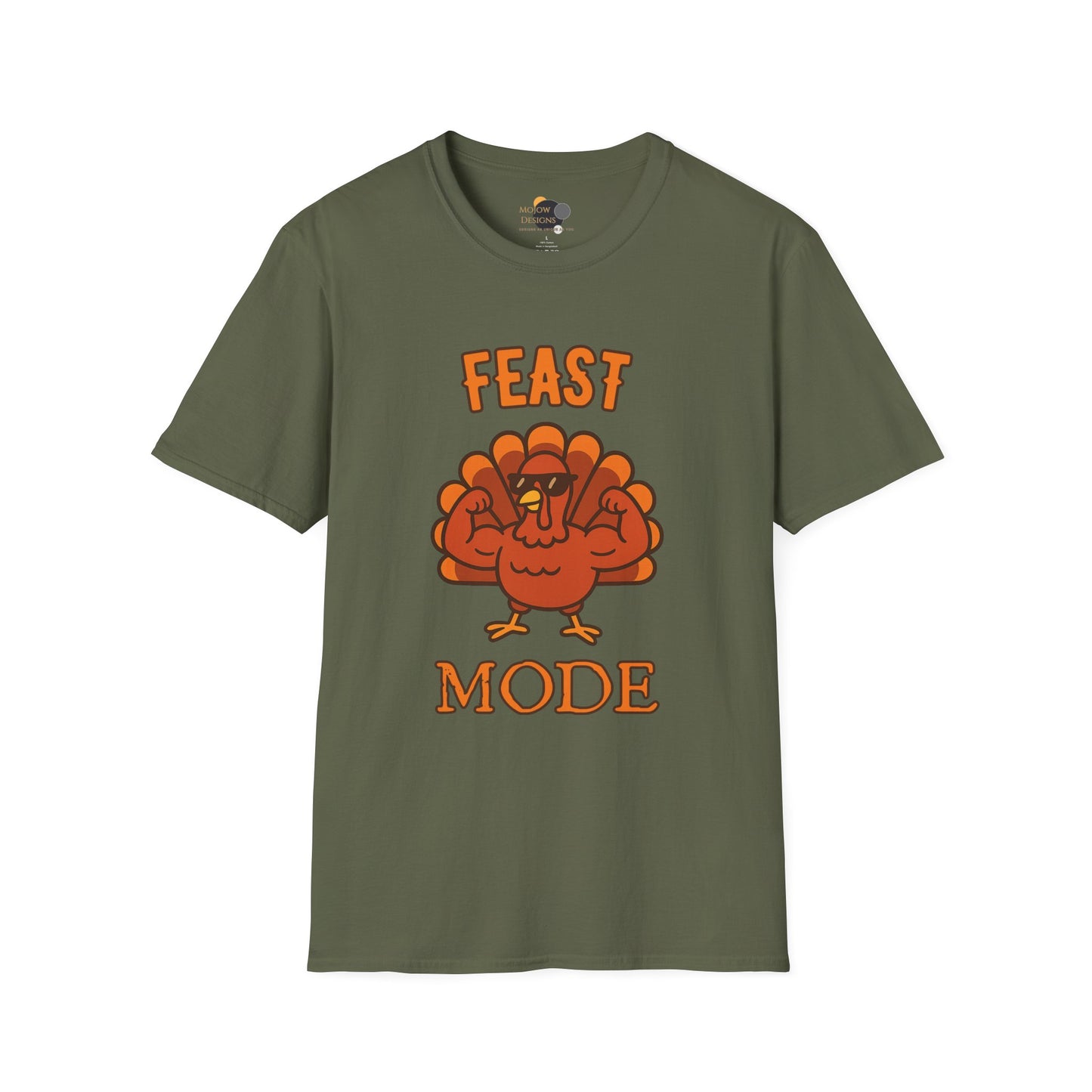 Thanksgiving Feast Mode T-Shirt | Unisex Softstyle Tee for Holiday Celebrations, Thanksgiving Gift, Family Gatherings, Cozy Vibe, Fall
