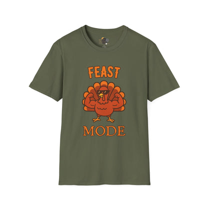 Thanksgiving Feast Mode T-Shirt | Unisex Softstyle Tee for Holiday Celebrations, Thanksgiving Gift, Family Gatherings, Cozy Vibe, Fall