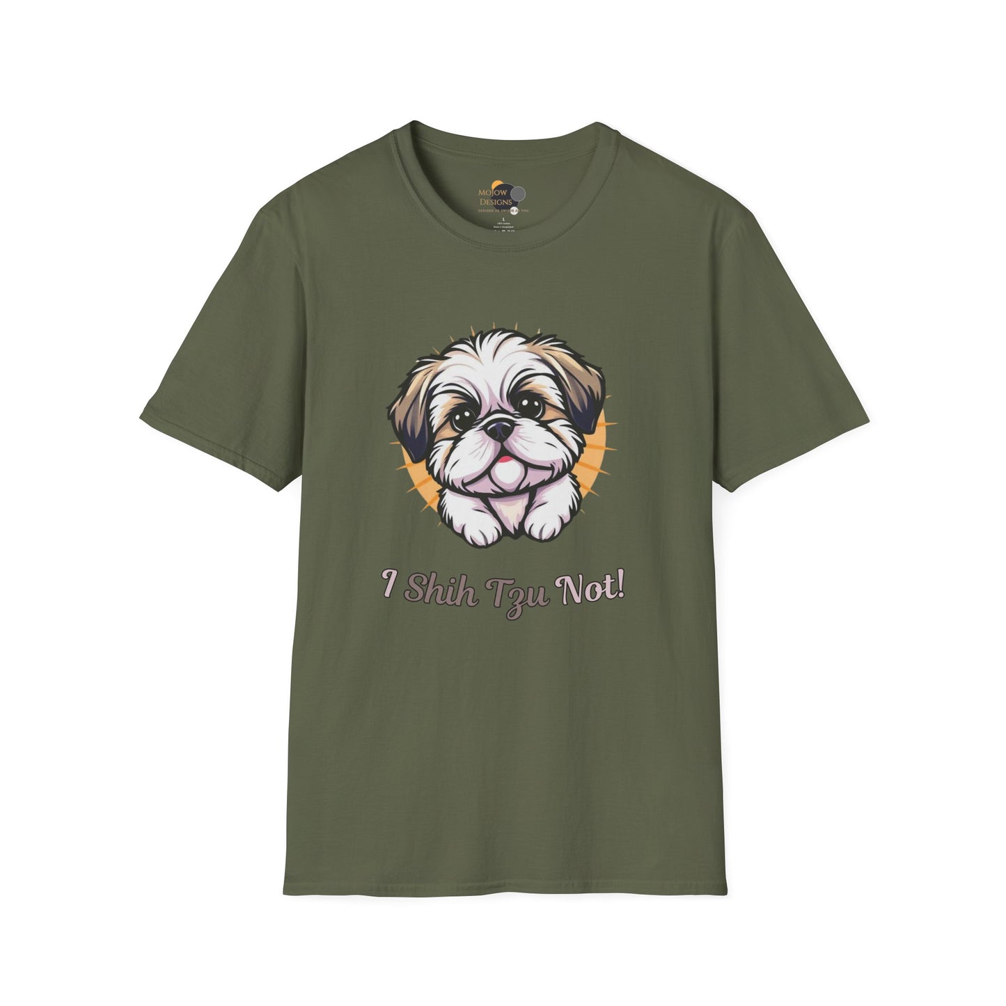 Cute Shih Tzu T-Shirt, Pet Lover Gift, Dog Mom Tee, Funny Dog Apparel, Unisex Softstyle Shirt