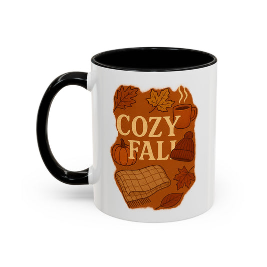 Cozy Fall Accent Coffee Mug | Seasonal Drinkware | Autumn Vibes | Perfect Gift for Fall | Home Decor | Coffee Lover's Companion