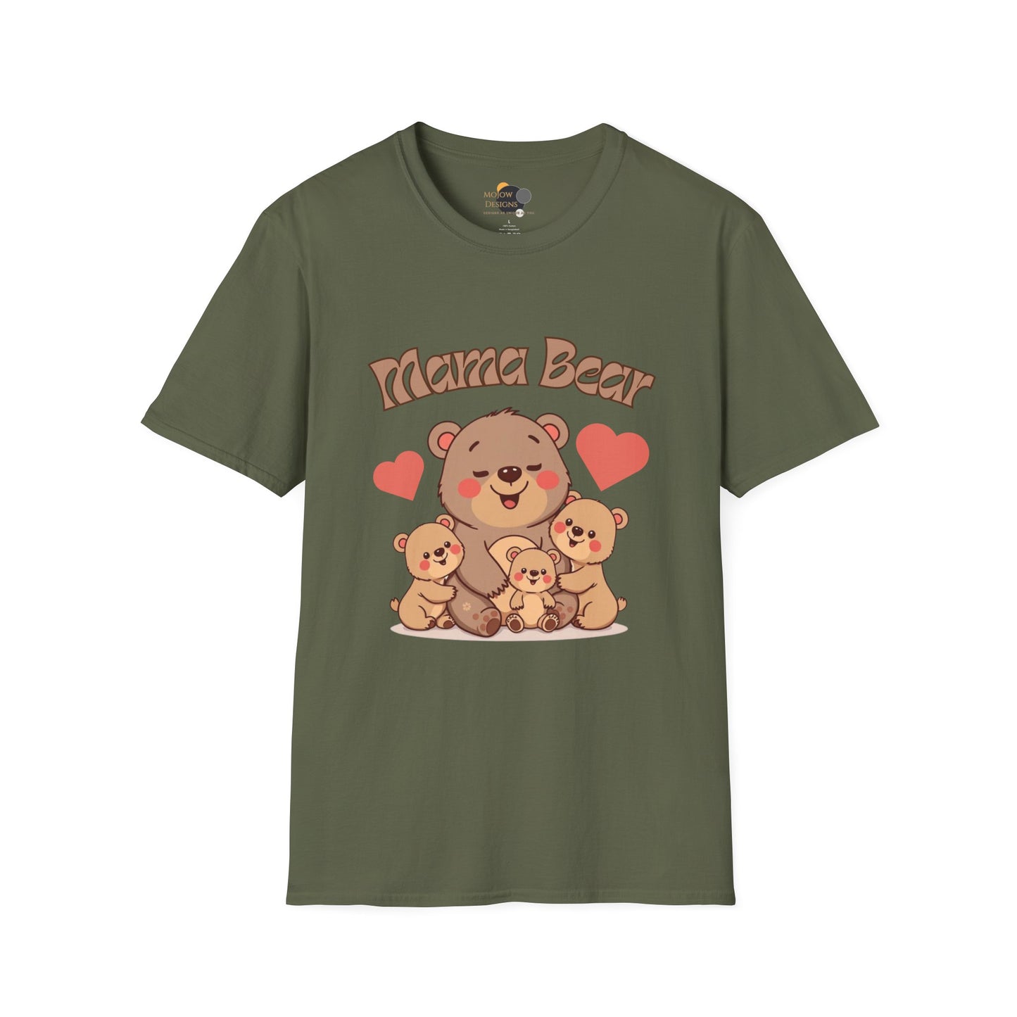 Mama Bear Family T-Shirt - Cute Graphic Tee for Moms, Perfect Gift for Mother's Day, Family Gatherings, Birthdays, Animal Lovers