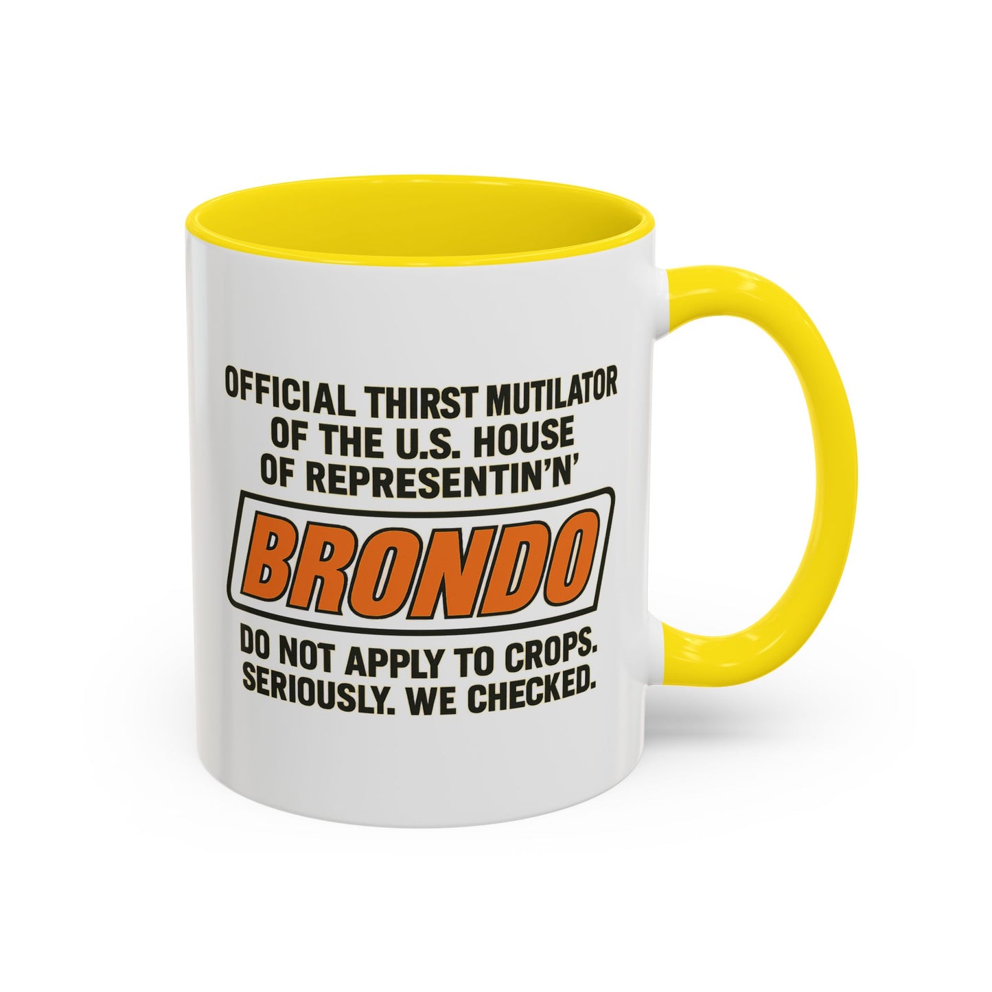 Brondo Accent Coffee Mug - Funny Gift for Coffee Lovers, Unique Office Mug, Gag Gift for Friends, Quirky Kitchenware, Novelty Drinkware