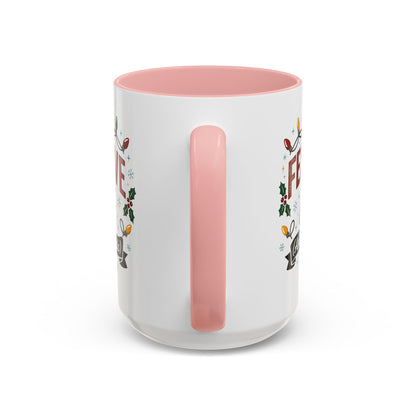 Festive AF Coffee Mug — Holiday Lights & 'And Fantastic' Design Christmas (11/15oz)