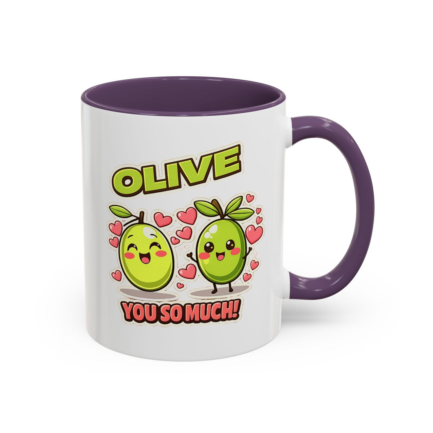 Olive You So Much Accent Coffee Mug, Valentines Day