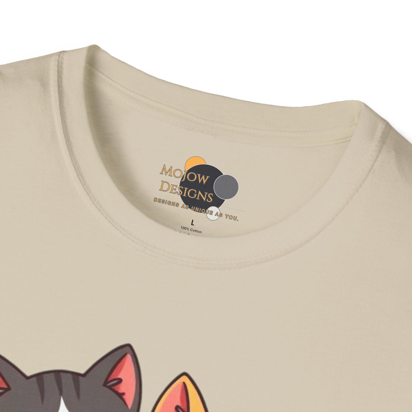 Cute Cat Noodle Lovers Unisex Softstyle T-Shirt, Pet Lover Gift, Casual Top, Fun Gift for Foodies, Anime Inspired Tee