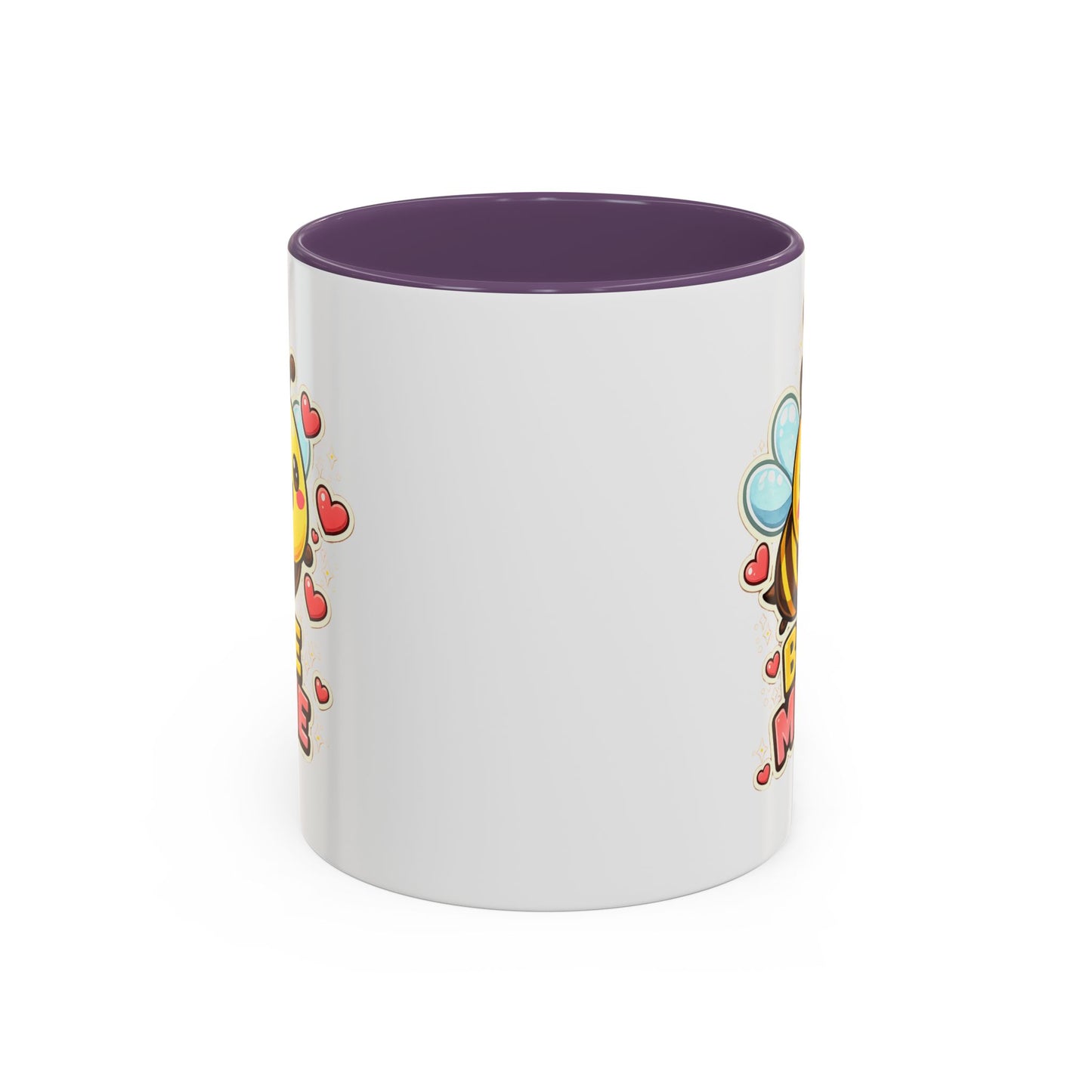 Bee Mine Accent Coffee Mug — Cute Valentine Bee Design