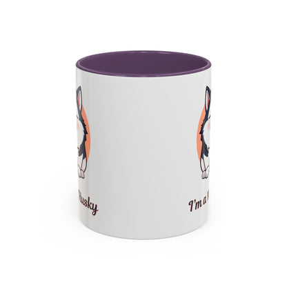 Cute Husky Accent Coffee Mug - Perfect Gift for Dog Lovers, Pet Owners, Birthdays, and Coffee Enthusiasts