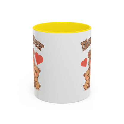 Mama Bear Accent Coffee Mug – Perfect Gift for Moms, Cute Bear Design, Tea or Coffee Lover, Mother’s Day, Birthday, Baby Shower