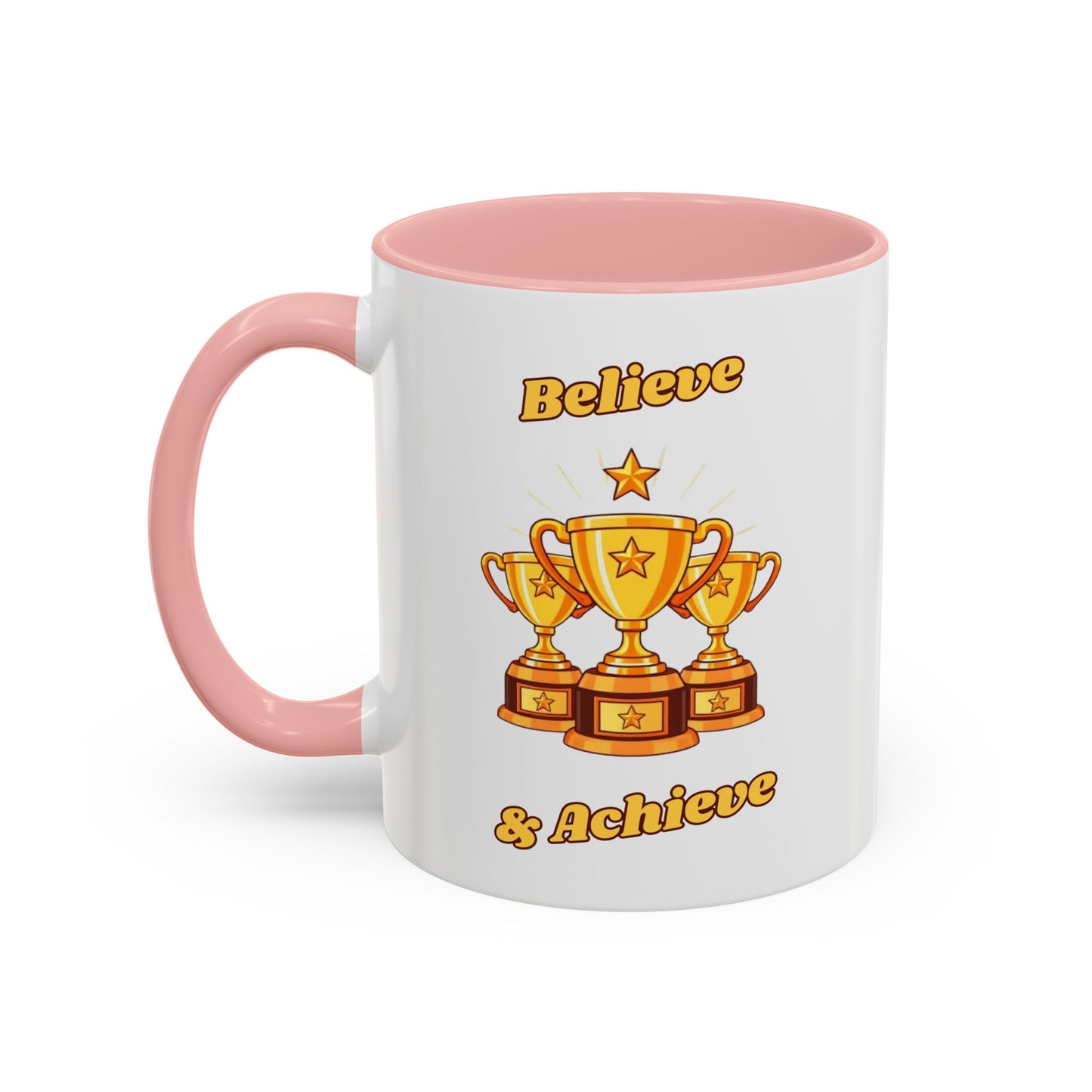 Award-Winning Coffee Mug, Believe & Achieve Cup, Motivational Gift for Winners, Sports, Achievements, Graduation