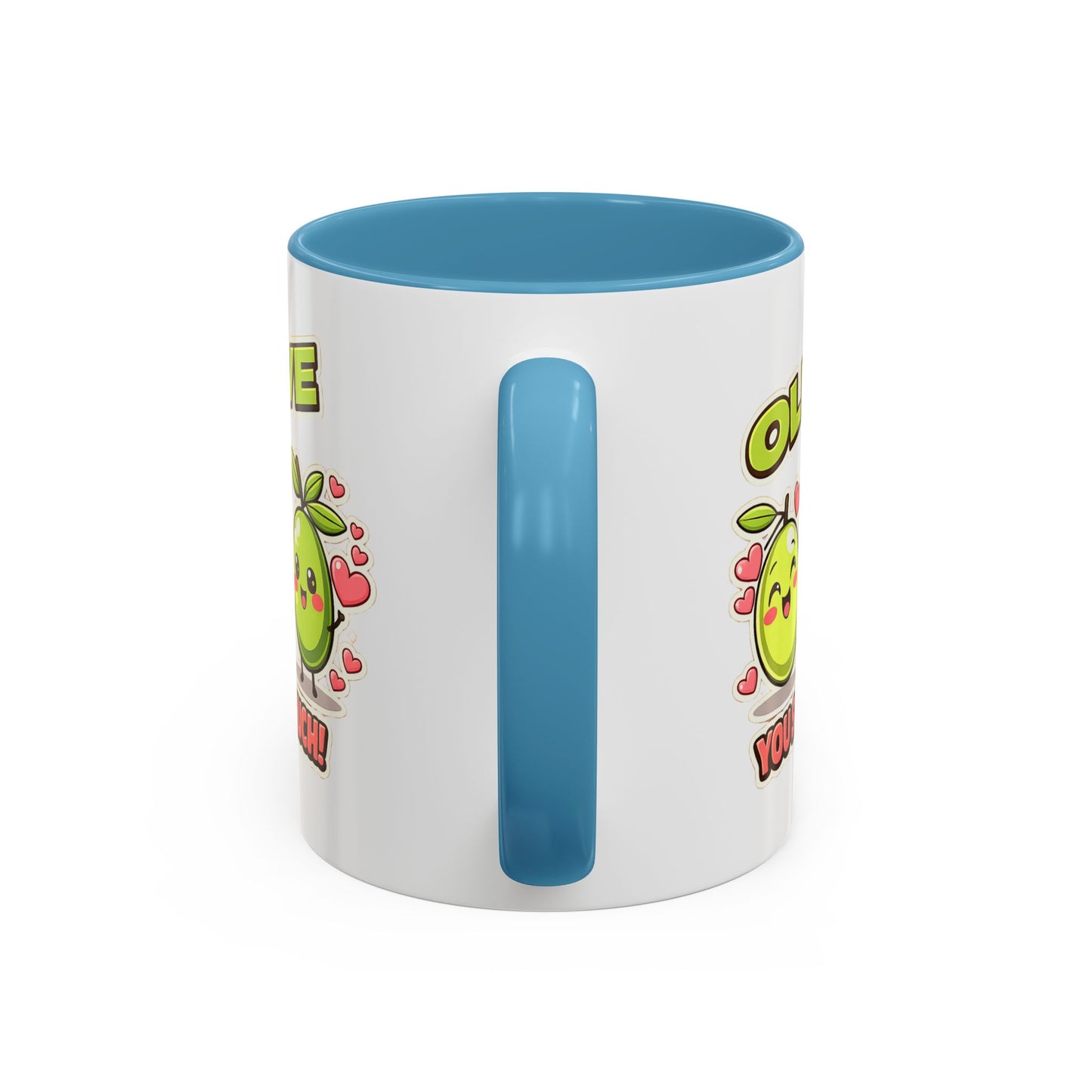Olive You So Much Accent Coffee Mug, Valentines Day