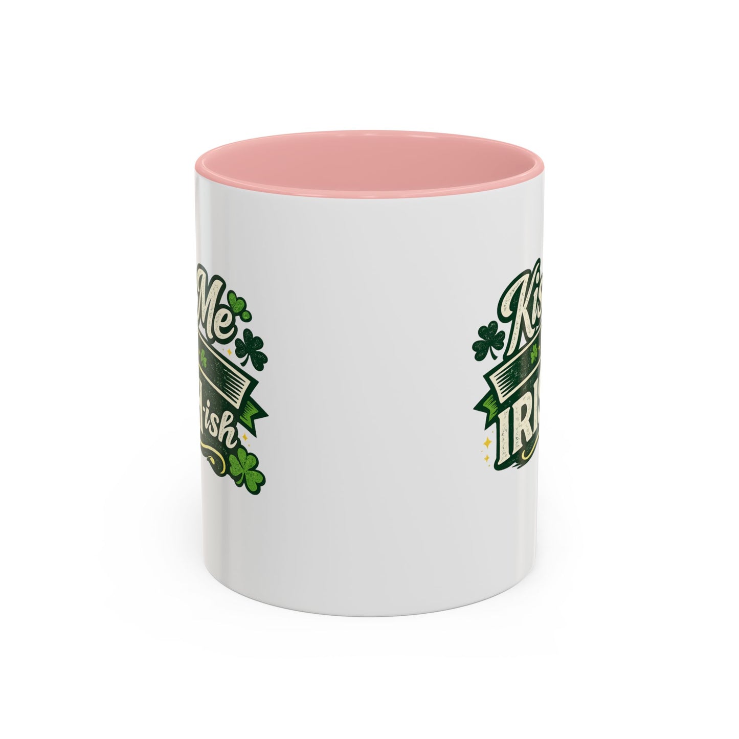 Kiss Me I’m Irish-ish Accent Coffee Mug — St. Patrick’s Day Shamrock Gift