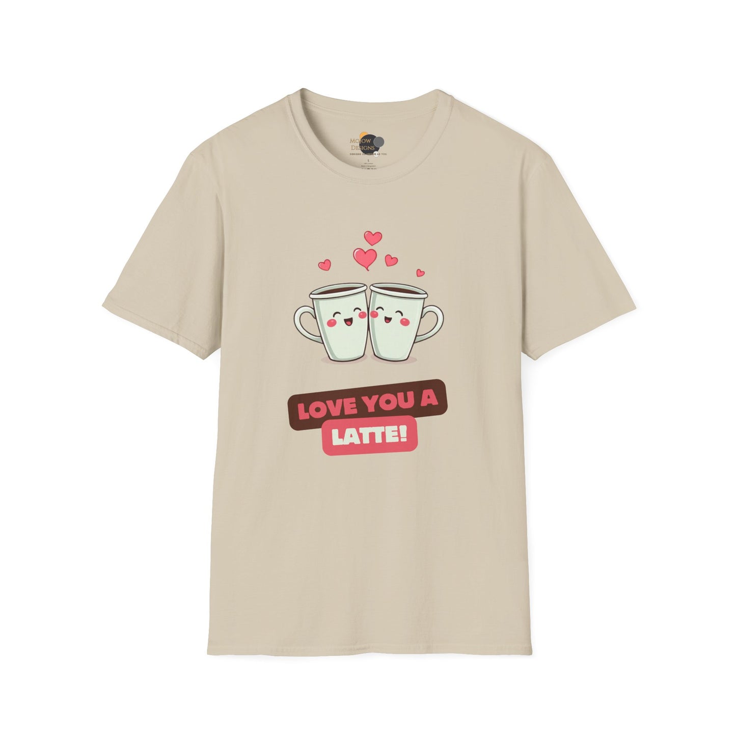 Love You a Latte Unisex T-Shirt, Cute Coffee Shirt, Valentine's Day Gift, Coffee Lover Tee, Fun Graphic Tee