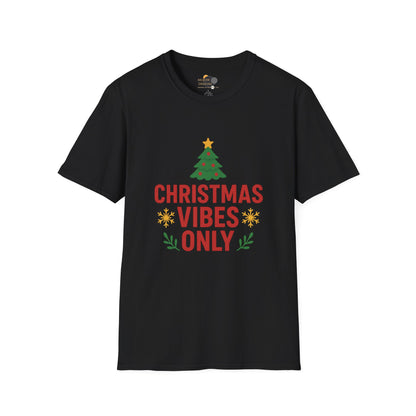 Christmas Vibes Only T-Shirt — Holiday Tree Graphic Tee