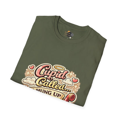 T‑Shirt — "Cupid Called... I Hung Up" Vintage Valentine Graphic Tee