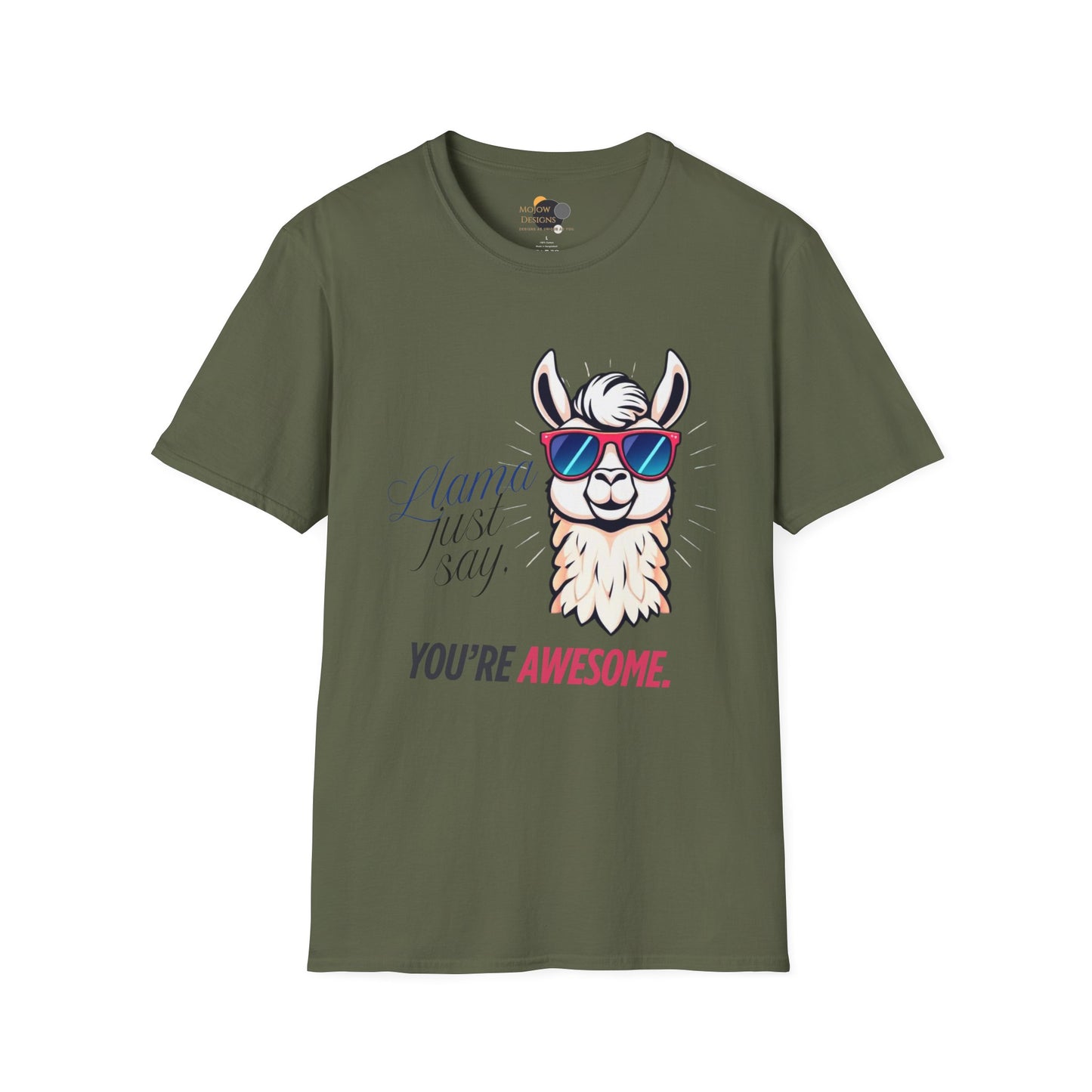 Llama Awesome Unisex T-Shirt | Funny Gift, Summer Apparel, Cute Animal Tee, Youth and Adult Clothing, Birthday Present