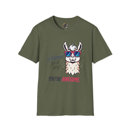 Llama Awesome Unisex T-Shirt | Funny Gift, Summer Apparel, Cute Animal Tee, Youth and Adult Clothing, Birthday Present