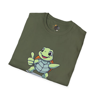 Shell Yeah! Unisex Softstyle T-Shirt, Cute Turtle Tee, Animal Lover Apparel, Gift for Kids and Adults, Fun Summer Shirt, Cartoon Graphic Tee