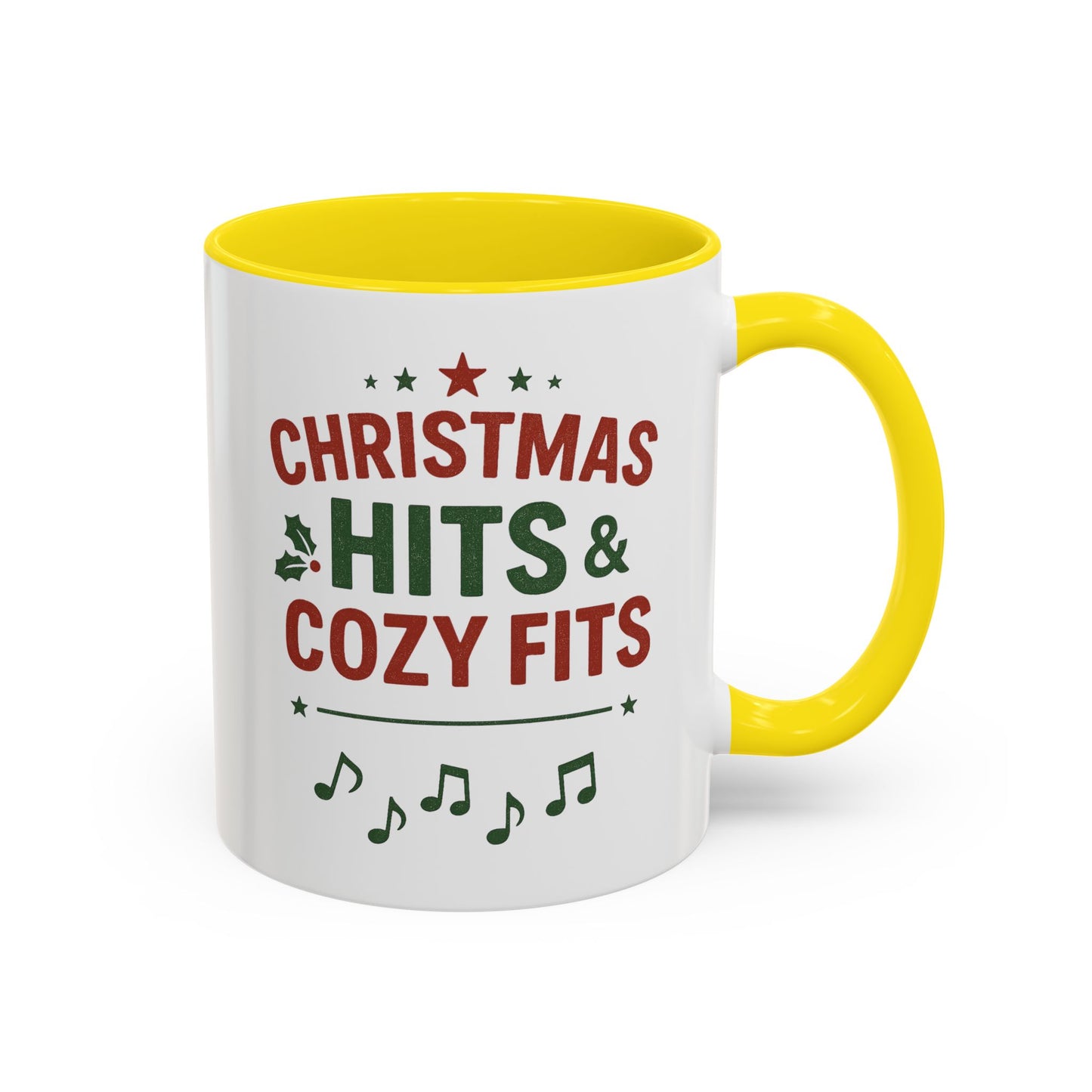 Christmas Hits & Cozy Fits Coffee Mug — Holiday Music & Cozy Outfit Gift