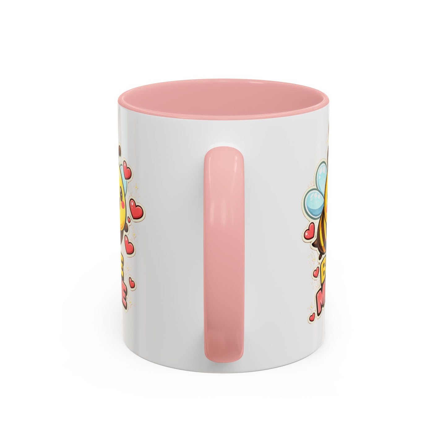 Bee Mine Accent Coffee Mug — Cute Valentine Bee Design