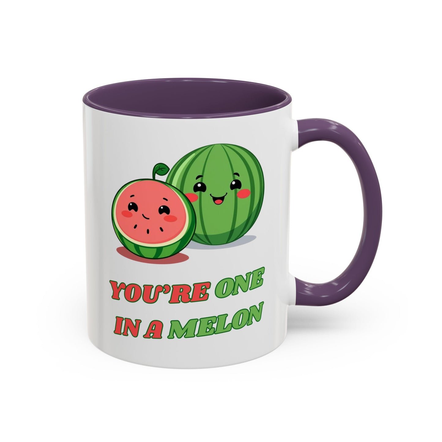 Cute Watermelon Coffee Mug - You're One in a Melon, Gift for Fruit Lovers, Summer Vibes, Inspirational Mug, Kitchen Decor