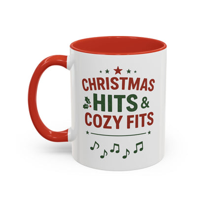 Christmas Hits & Cozy Fits Coffee Mug — Holiday Music & Cozy Outfit Gift
