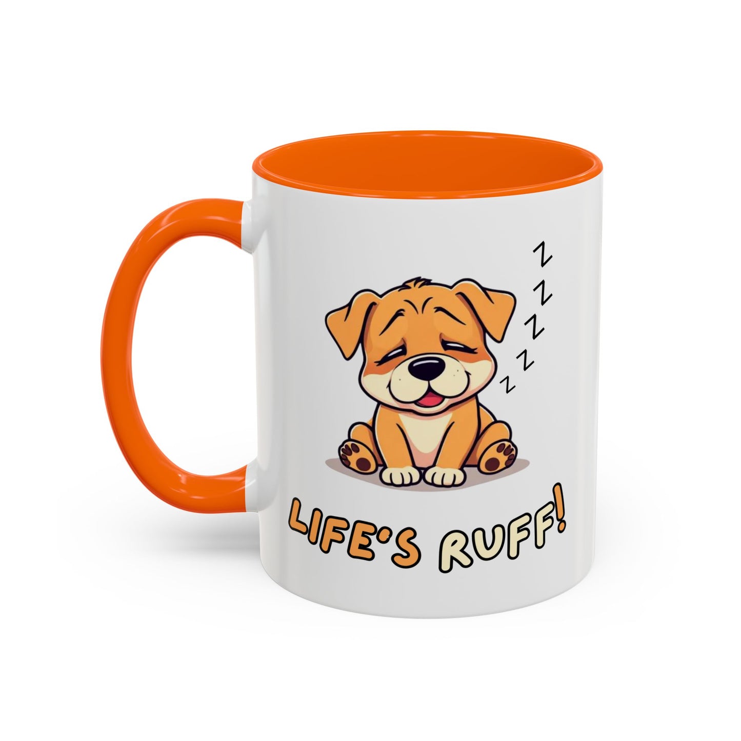 Dog Lover's Accent Coffee Mug | Cute Pet Gift | Perfect for Dog Owners | Life's Ruff Humor | Funny Coffee Cup | 11oz