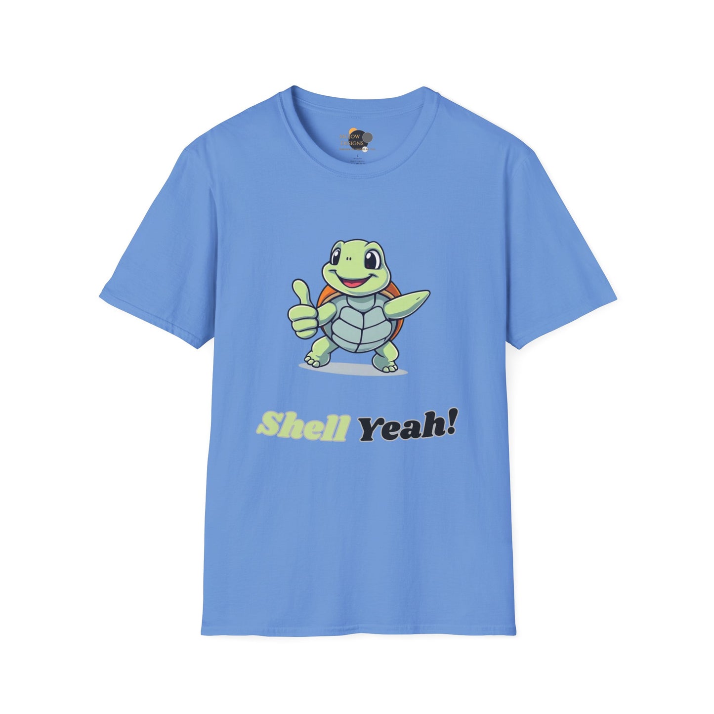 Shell Yeah! Unisex Softstyle T-Shirt, Cute Turtle Tee, Animal Lover Apparel, Gift for Kids and Adults, Fun Summer Shirt, Cartoon Graphic Tee
