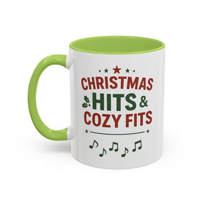 Christmas Hits & Cozy Fits Coffee Mug — Holiday Music & Cozy Outfit Gift
