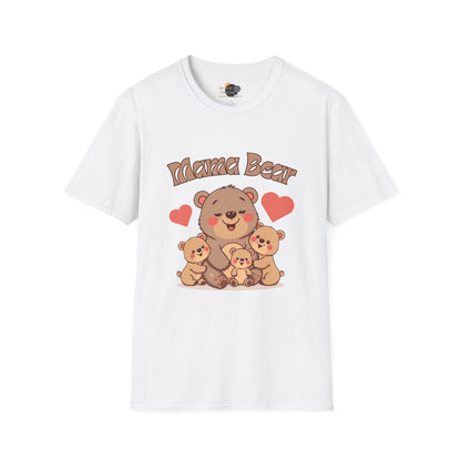 Mama Bear Family T-Shirt - Cute Graphic Tee for Moms, Perfect Gift for Mother's Day, Family Gatherings, Birthdays, Animal Lovers
